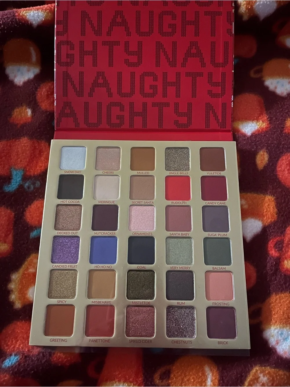 BH Cosmetics Naughty or Nice Holiday Eyeshadow Palette - Red & Gold Packaging